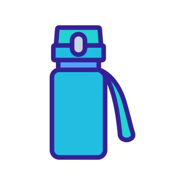 Clevis ikon vektörlü protein spor karıştırıcısı. Clevis işaretli protein spor karıştırıcısı. renk sembolü çizimi