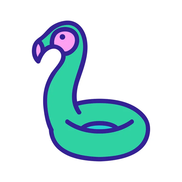 Nadmuchiwany Wektor Ikony Flaminga Nadmuchiwany Znak Flamingowy Kolorowy Symbol Ilustracji — Wektor stockowy
