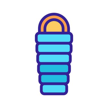 Soyun uyku tulumu ikon vektörü. Soyun uyku tulumu işareti. renk sembolü çizimi