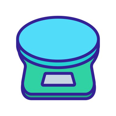 Mutfak elektrik ölçekli ikon vektörü. Mutfak elektrik terazisi işareti. renk sembolü çizimi