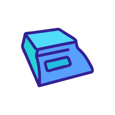 Elektrik ölçekli mekanik ölçek ikon vektörü. Mekanik elektrik terazisi işareti. renk sembolü çizimi