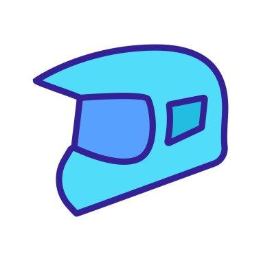 modüler kapaklı miğferler simge vektör taslağı çizimi