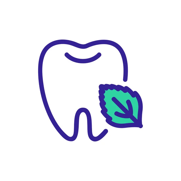 Mynta Åtgärder Tänderna Ikon Vektor Mynta Åtgärder Tänderna Tecken Färg — Stock vektor