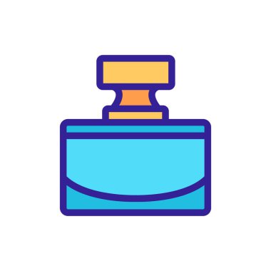 Şişe parfüm ikonu taşıyıcısı. Şişe parfüm işareti. renk sembolü çizimi