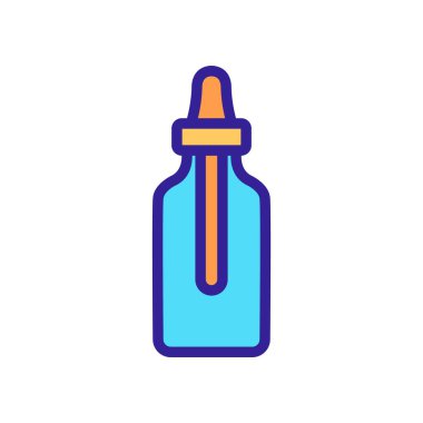 Bırakma şişesi ikon vektörü. Düşürme şişesi işareti. renk sembolü çizimi