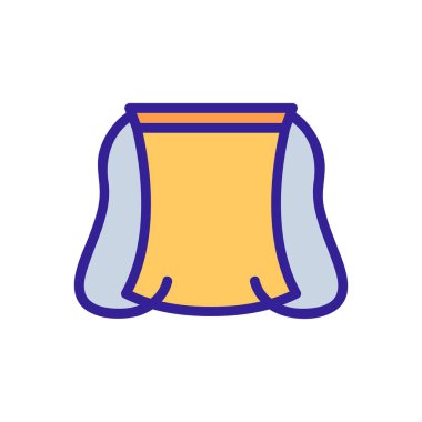 İp ikon vektörlü sıska sırt çantası. Halat işaretli sıska sırt çantası. renk sembolü çizimi