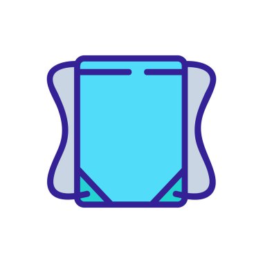 dikdörtgen seyahat ikon vektörü. Dikdörtgen seyahat işareti. renk sembolü çizimi