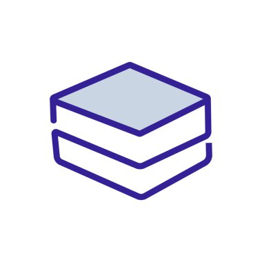 Katlanmış havlu ikon vektörü. Katlanmış havlu tabelası. renk sembolü çizimi