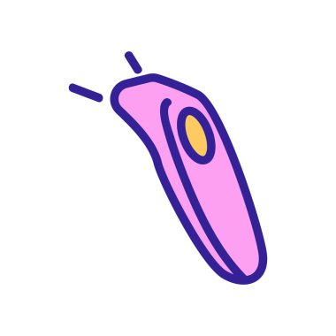 Lazer kablosuz tarayıcı ikon vektörü. Lazer kablosuz tarayıcı işareti. renk sembolü çizimi