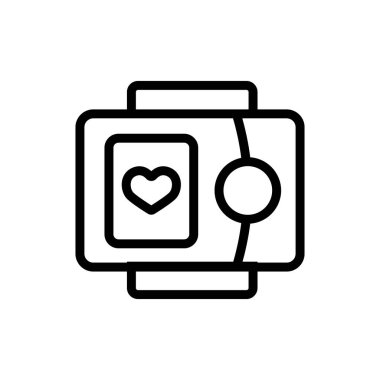 Sağlık Ölçüm Cihazı ikon vektörü. Sağlık Ölçüm Cihazı işareti. izole edilmiş sınır sembolü çizimi