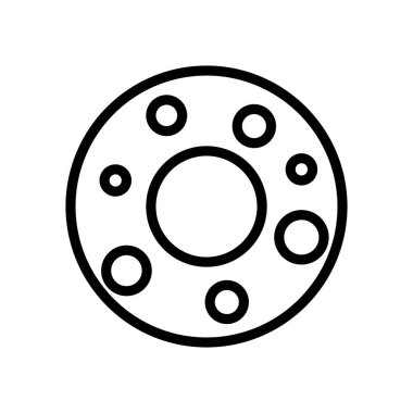 kauçuk halka çörek ikon vektörü. Lastik halkalı çörek işareti. izole edilmiş sınır sembolü çizimi