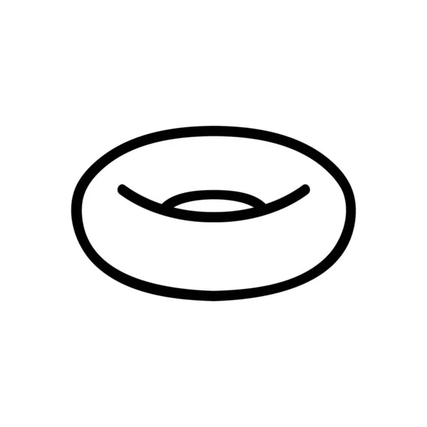 Nadmuchiwany Wektor Boczny Pierścienia Pływackiego Nadmuchiwany Znak Boczny Pierścienia Pływackiego — Wektor stockowy
