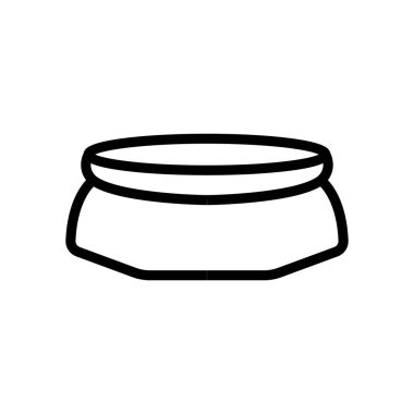 Şişirilebilir trambolin ikon vektörü. Şişirilebilir trambolin işareti. izole edilmiş sınır sembolü çizimi