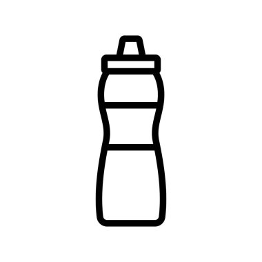 Şişe karıştırıcı ikon vektörü. Şişe çalkalayıcı. izole edilmiş sınır sembolü çizimi