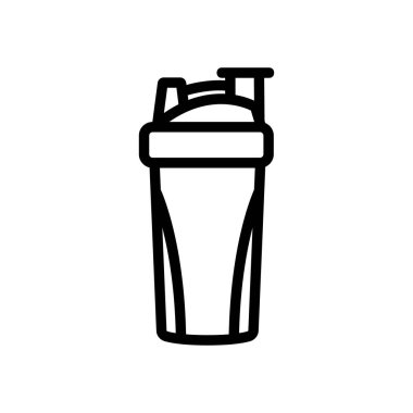 Spor ekipmanları ikon vektörünü sallayarak. Spor malzemelerini sallama işareti. izole edilmiş sınır sembolü çizimi