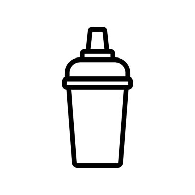 Kullanışlı ikon vektörü için entegre tüp ile cam karıştırıcı. Kullanım işareti için entegre tüp ile cam karıştırıcı. izole edilmiş sınır sembolü çizimi