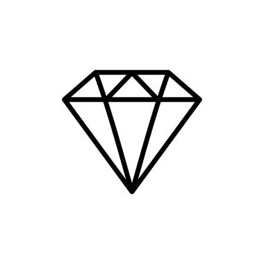 Elmas işareti zenginlik ikonu vektörü. Elmas işareti zenginlik işareti. izole edilmiş sınır sembolü çizimi