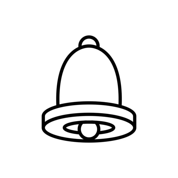 Glockenansicht Symbol Vektor Klingelschild Isolierte Kontursymboldarstellung — Stockvektor