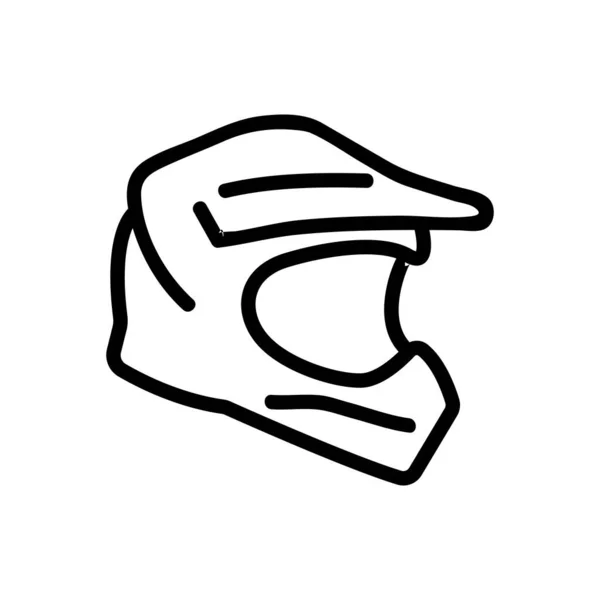 Road Racing Helmet Vector Icono Señal Casco Carreras Fuera Carretera — Archivo Imágenes Vectoriales