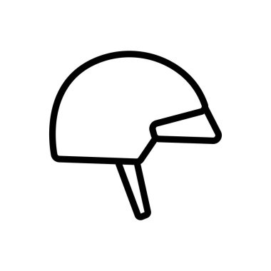 Vizör ikon vektörlü miğferi aç. Güneşlik işaretli miğferi aç. izole edilmiş sınır sembolü çizimi