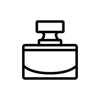 Şişe parfüm ikonu taşıyıcısı. Şişe parfüm işareti. izole edilmiş sınır sembolü çizimi