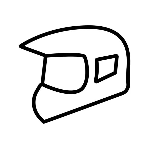 Модульная Флип Вверх Шлемы Иконка Контура Вектора Рисунок — стоковый вектор