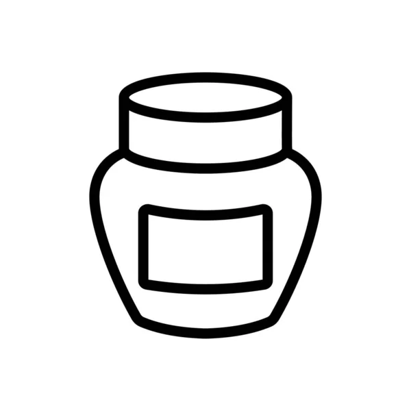 Cream Jar Icon Vector Cream Jar Sign Isolated Contour Symbol — Stock Vector