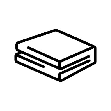 Katlanmış havlu ikon vektörü. Katlanmış havlu tabelası. izole edilmiş sınır sembolü çizimi