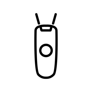 Dijital kablosuz barkod tarayıcı ikon vektörü. Dijital kablosuz barkod tarayıcı işareti. izole edilmiş sınır sembolü çizimi