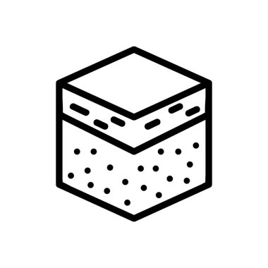 Kare örnek toprak ikon vektör çizimi çizimi