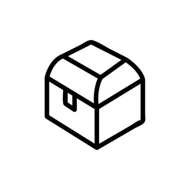 Kapalı göğüs ikonu vektörü. Kapalı göğüs işareti. izole edilmiş sınır sembolü çizimi