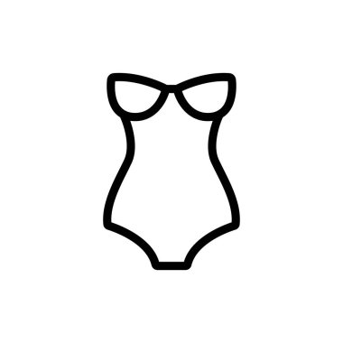 bikini ikonu vektör çizimi ile kaynaştırılmış
