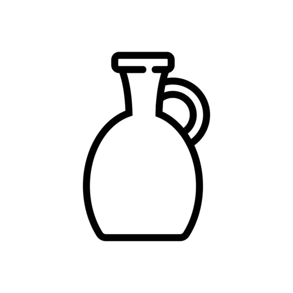 Ánfora Con Vector Icono Aceite Ánfora Con Signo Aceite Ilustración — Archivo Imágenes Vectoriales