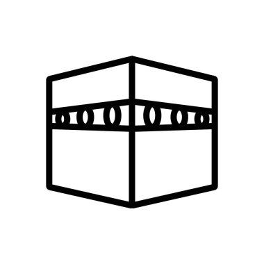 Kutsal Kabe ikonu vektörü. Kutsal Kabe işareti. izole edilmiş sınır sembolü çizimi