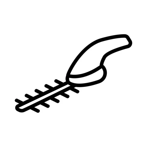 ガーデンブラシカッターアイコンベクトル ガーデンブラシカッターのサイン 孤立した輪郭記号図 — ストックベクタ
