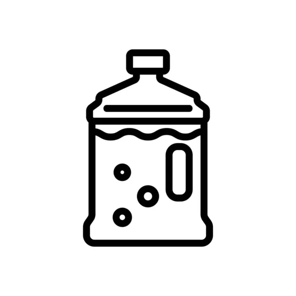 Butelka Wody Wygodnym Uchwytem Wektor Ikony Butelka Wody Wygodnym Znakiem — Wektor stockowy