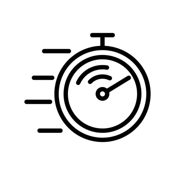 競合ストップウォッチアイコンベクトル 競技用ストップウォッチサイン 孤立した輪郭記号図 — ストックベクタ