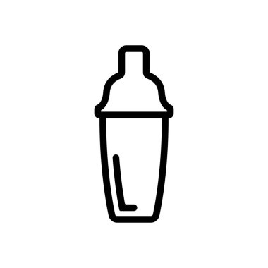 Barmen Shaker ikon vektörü. Barmen içkisi tabelası. izole edilmiş sınır sembolü çizimi