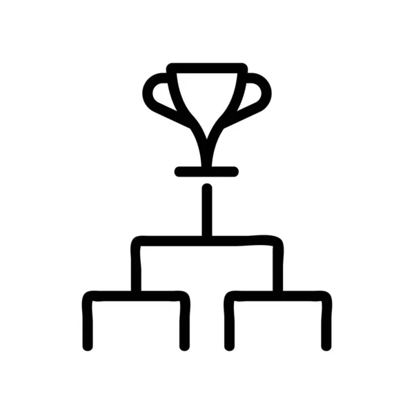 Championship Cup Ikon Vektor Mästerskaps Cupen Tecken Isolerad Kontur Symbol — Stock vektor