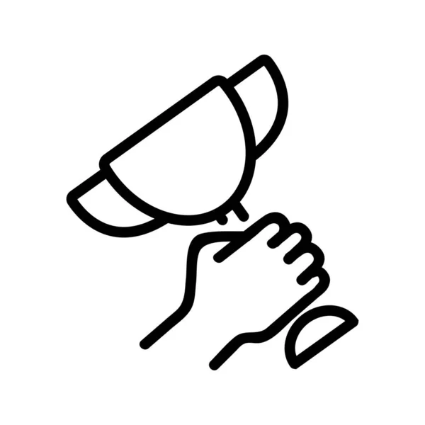 Drží Vítězný Pohár Ruce Ikony Vektor Držící Vítězný Pohár Ruce — Stockový vektor