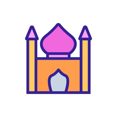 Dini sinagog ikon vektörü. Dini sinagog işareti. renk sembolü çizimi
