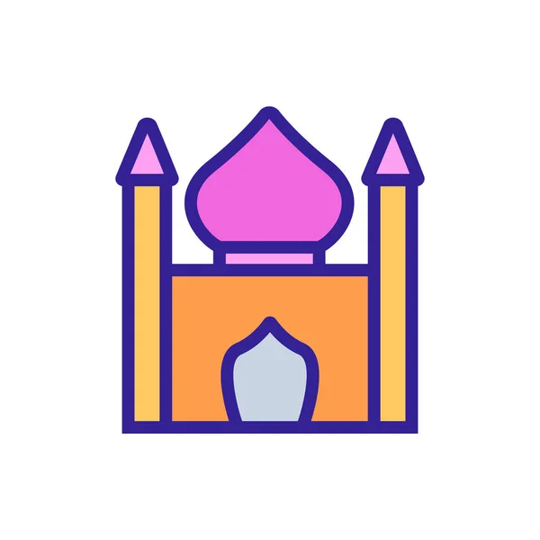 Náboženský Synagoga Ikona Vektor Znamení Náboženské Synagogy Ilustrace Barevného Symbolu — Stockový vektor