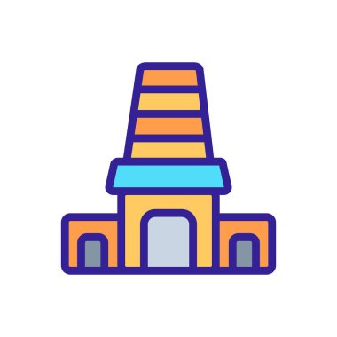 Kutsal sinagog ikon vektörüne giriş. Kutsal sinagog işaretinin girişi. renk sembolü çizimi