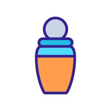 Büyük yuvarlak kapak ikon vektörlü yağ kutusu. Büyük yuvarlak kapaklı yağ tenekesi. renk sembolü çizimi