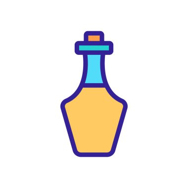 Yunan mutfak yağı şişesi ikon vektörü. Yunan mutfak yağı şişesi tabelası. renk sembolü çizimi