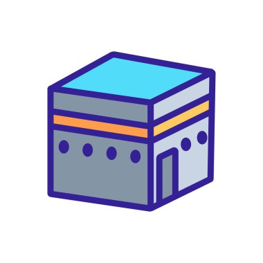 Kabe yan görünüm ikon vektörü. Kabe manzaralı tabela. renk sembolü çizimi