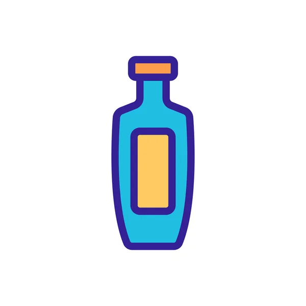 ひまわり油のアイコンベクトルのボトル ひまわり油の看板のボトル カラーシンボルイラスト — ストックベクタ