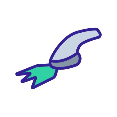 Çimen ikonu vektörü için bahçe makası. Bahçe makası çim işareti için. renk sembolü çizimi