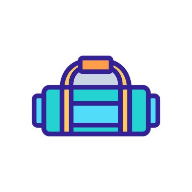 Spor çantası ikon vektörü. Spor çantası tabelası. renk sembolü çizimi