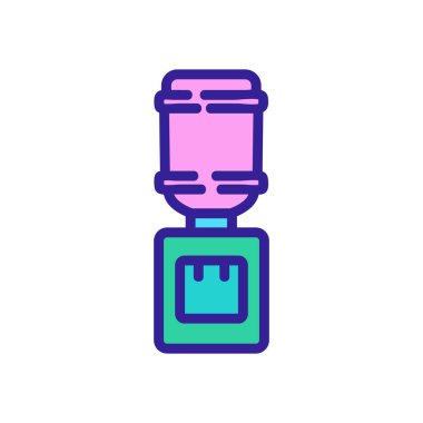 Ofis uygun su soğutucu ikon vektörü. Ofis su soğutucu tabelası. renk sembolü çizimi